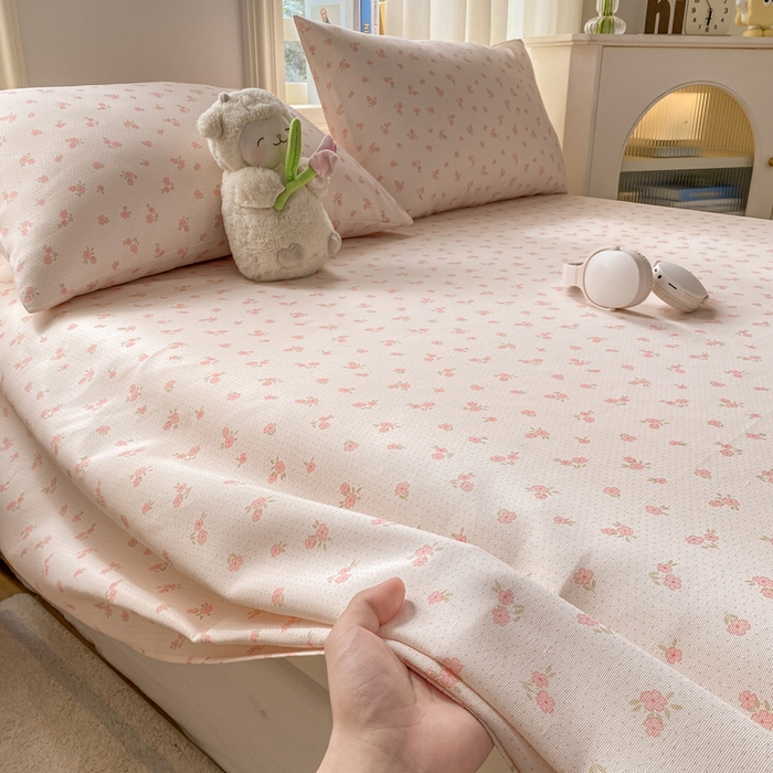 91家纺网 家纺一手货源 找家纺 漫仙阁家纺 2026新款老粗布床单系列 花丛