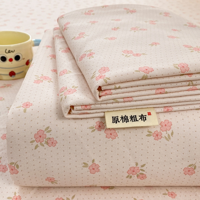 漫仙阁家纺 2026新款老粗布床单系列 花丛
