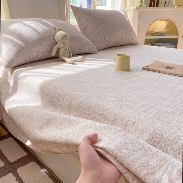 91家纺网 家纺一手货源 找家纺 漫仙阁家纺 2026新款老粗布床单系列 简格