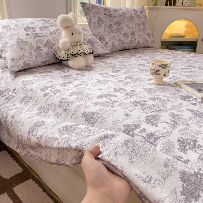 91家纺网 家纺一手货源 找家纺 漫仙阁家纺 2026新款老粗布床单系列 江南