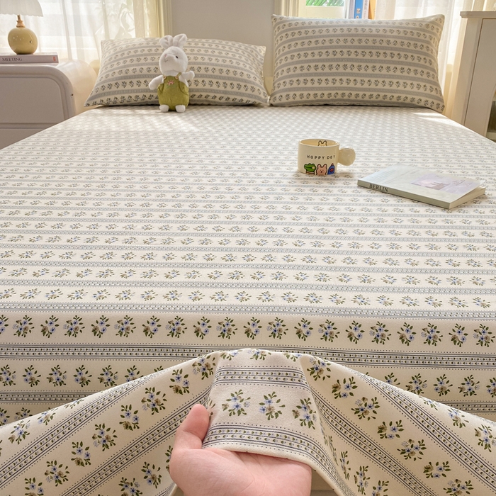 91家纺网 家纺一手货源 找家纺 漫仙阁家纺 2026新款老粗布床单系列 兰心