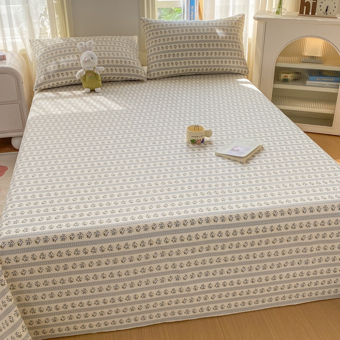 91家纺网 家纺一手货源 找家纺 漫仙阁家纺 2026新款老粗布床单系列 兰心