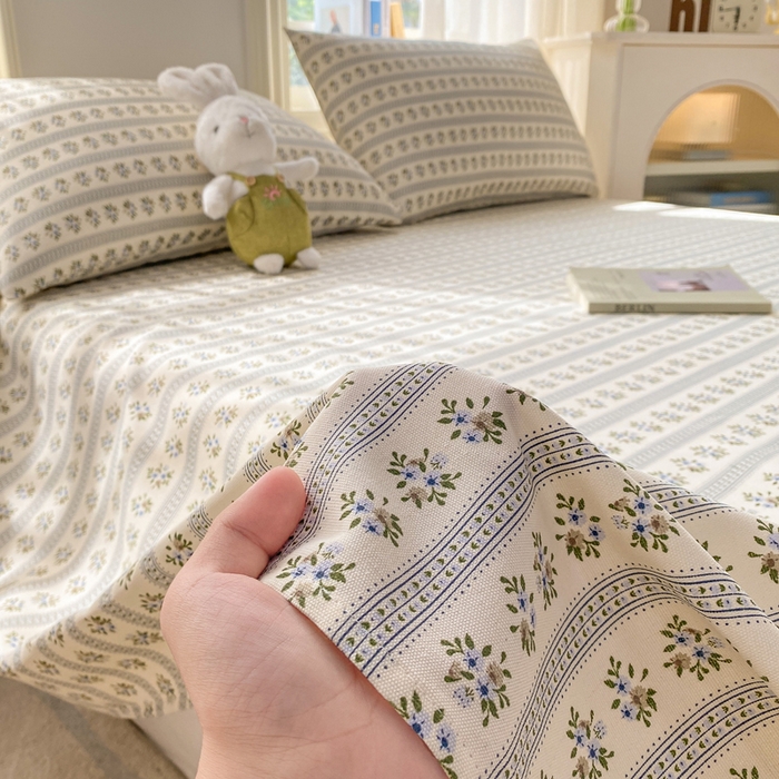 91家纺网 家纺一手货源 找家纺 漫仙阁家纺 2026新款老粗布床单系列 兰心