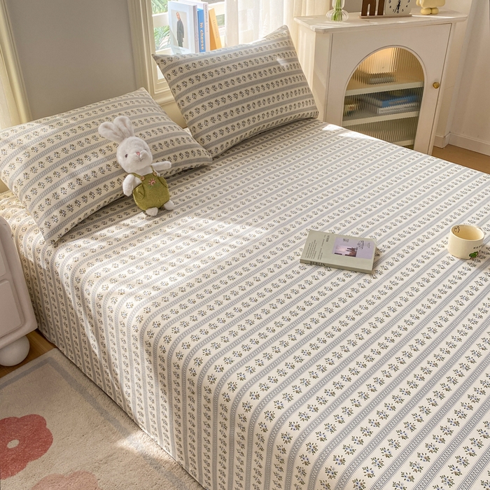 91家纺网 家纺一手货源 找家纺 漫仙阁家纺 2026新款老粗布床单系列 兰心