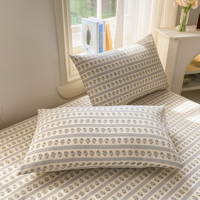 91家纺网 家纺一手货源 找家纺 漫仙阁家纺 2026新款老粗布床单系列 兰心