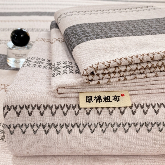 漫仙阁家纺 2026新款老粗布床单系列 流金岁月