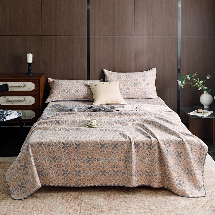 91家纺网 家纺一手货源 找家纺 （总）悦然毛巾被 2026新款全棉三层纱A类多功能毛巾被休闲毯夏被床盖床单