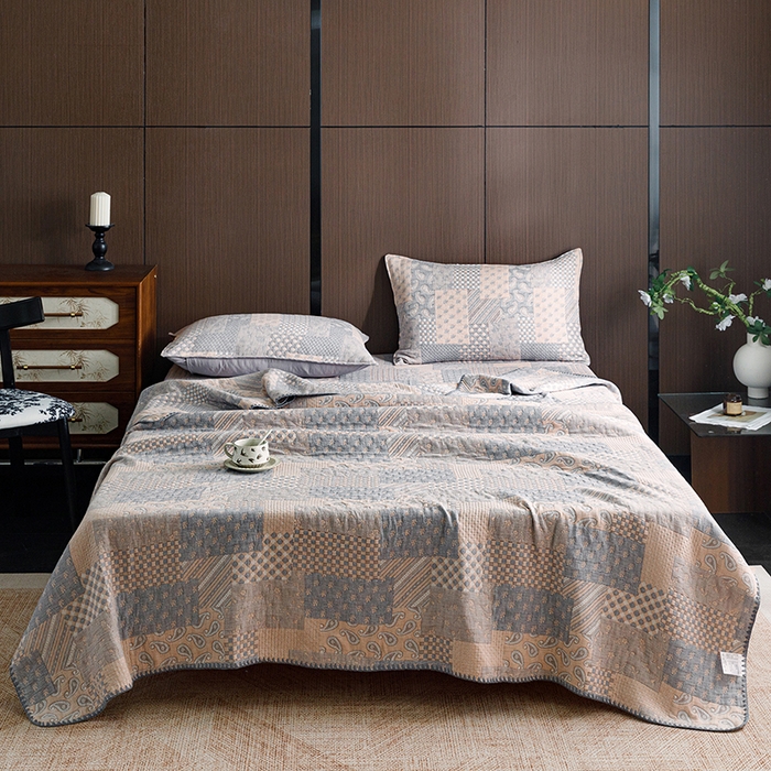 91家纺网 家纺一手货源 找家纺 （总）悦然毛巾被 2026新款全棉三层纱A类多功能毛巾被休闲毯夏被床盖床单