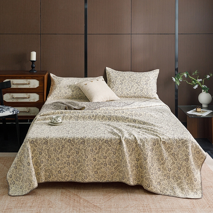 91家纺网 家纺一手货源 找家纺 （总）悦然毛巾被 2026新款全棉三层纱A类多功能毛巾被休闲毯夏被床盖床单