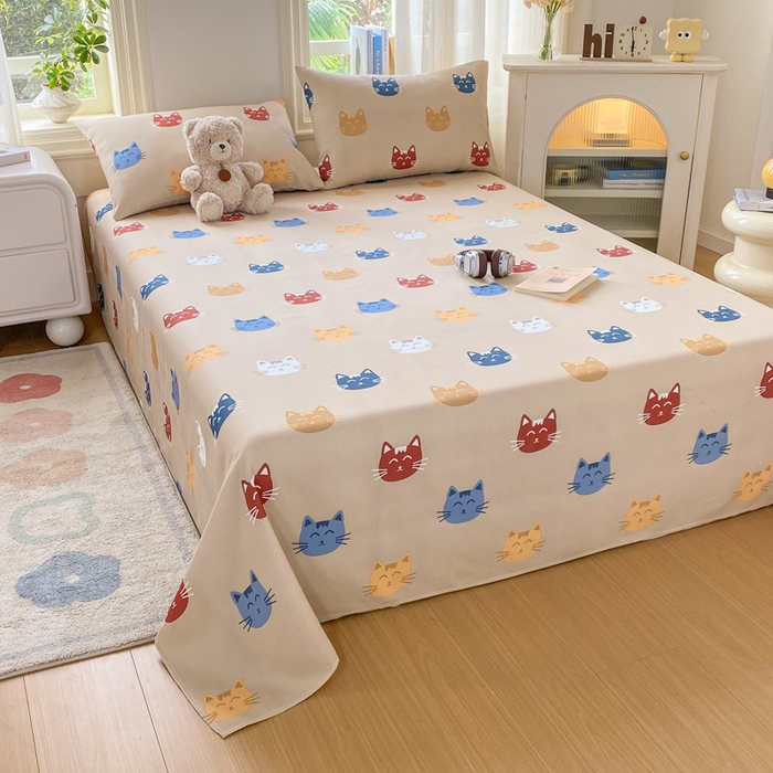 91家纺网 家纺一手货源 找家纺 漫仙阁家纺 2026新款老粗布床单系列 咪乐