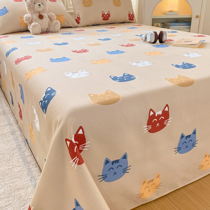 91家纺网 家纺一手货源 找家纺 漫仙阁家纺 2026新款老粗布床单系列 咪乐