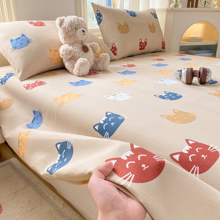 91家纺网 家纺一手货源 找家纺 漫仙阁家纺 2026新款老粗布床单系列 咪乐