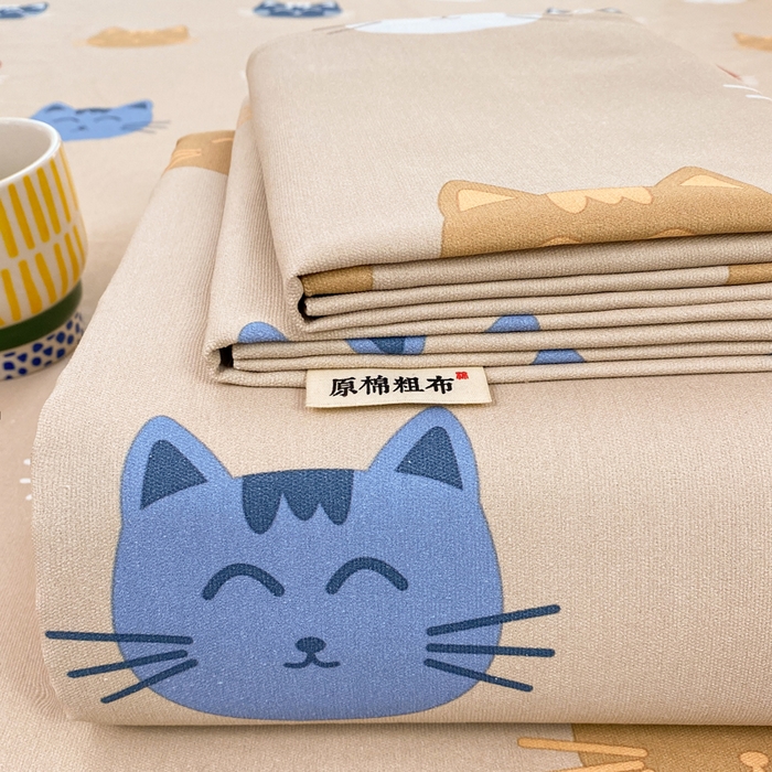 漫仙阁家纺 2026新款老粗布床单系列 咪乐