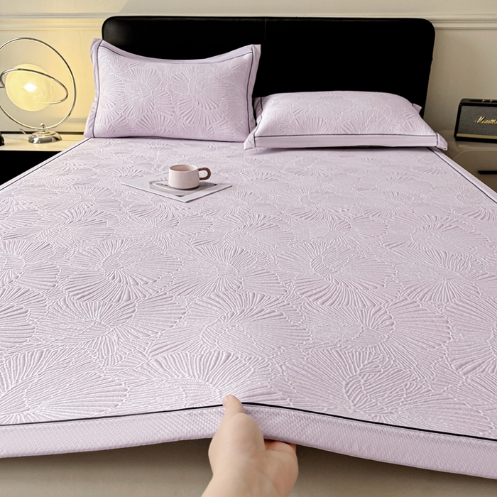 91家纺网 家纺一手货源 找家纺 （总）绒艺席业 2026年新款立体浮雕工艺正宗凉感豆豆席凉席席子-平铺款