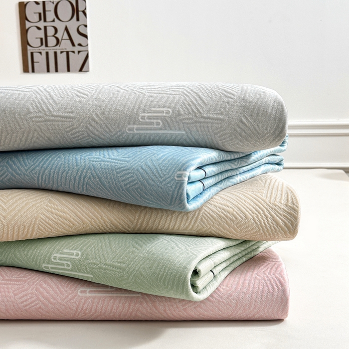 91家纺网 家纺一手货源 找家纺 （总）绒艺席业 2026年新款立体浮雕工艺正宗凉感豆豆席凉席席子-平铺款