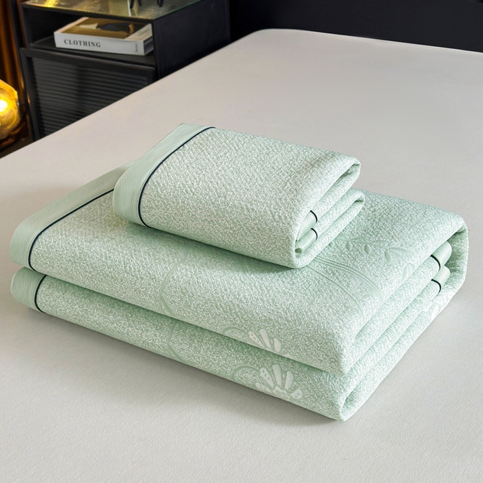 91家纺网 家纺一手货源 找家纺 绒艺席业 2026年新款立体浮雕工艺正宗凉感豆豆席凉席席子-平铺款 豆豆彩蝶-绿色