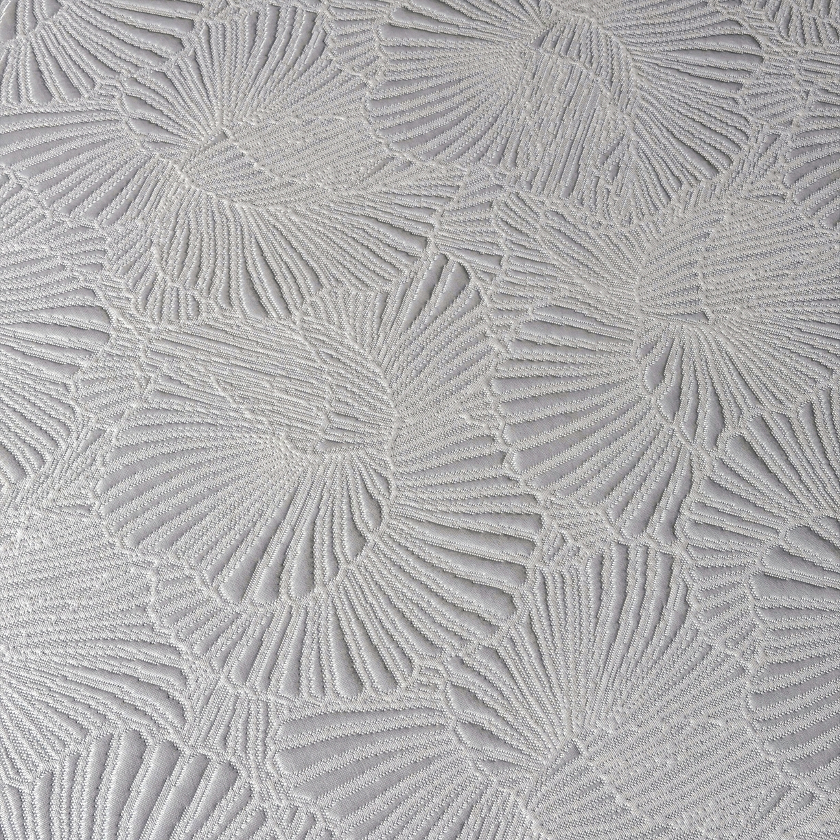 91家纺网 家纺一手货源 找家纺 绒艺席业 2026年新款立体浮雕工艺正宗凉感豆豆席凉席席子-床裙款 豆豆银杏叶-灰色