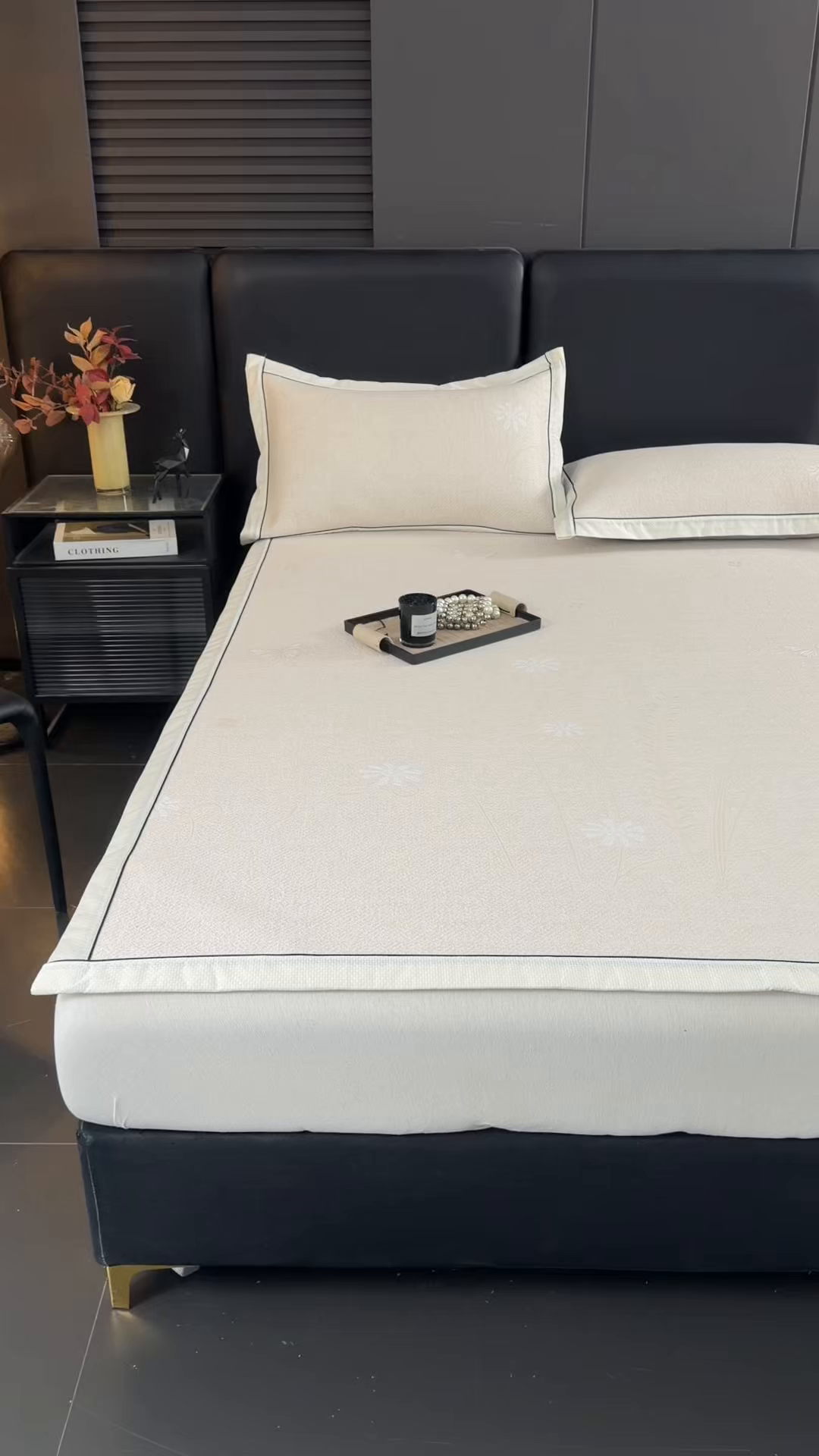 91家纺网 家纺一手货源 找家纺 绒艺席业 2026年新款立体浮雕工艺正宗凉感豆豆席凉席席子-平铺款 豆豆彩蝶-白色