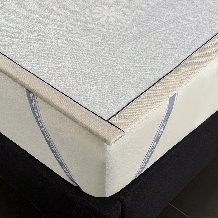 91家纺网 家纺一手货源 找家纺 绒艺席业 2026年新款立体浮雕工艺正宗凉感豆豆席凉席席子-平铺款 豆豆彩蝶-浅灰色