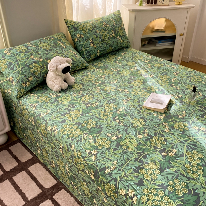 91家纺网 家纺一手货源 找家纺 漫仙阁家纺 2026新款老粗布床单系列 挪威森林