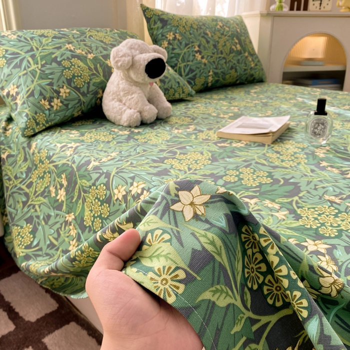 91家纺网 家纺一手货源 找家纺 漫仙阁家纺 2026新款老粗布床单系列 挪威森林