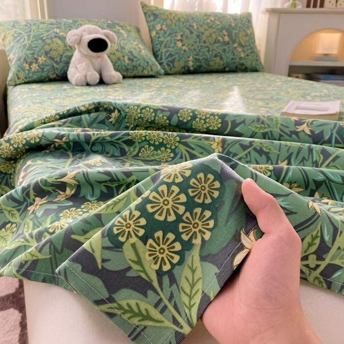 91家纺网 家纺一手货源 找家纺 漫仙阁家纺 2026新款老粗布床单系列 挪威森林