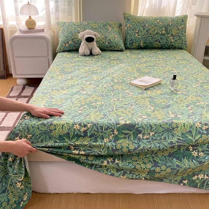 91家纺网 家纺一手货源 找家纺 漫仙阁家纺 2026新款老粗布床单系列 挪威森林