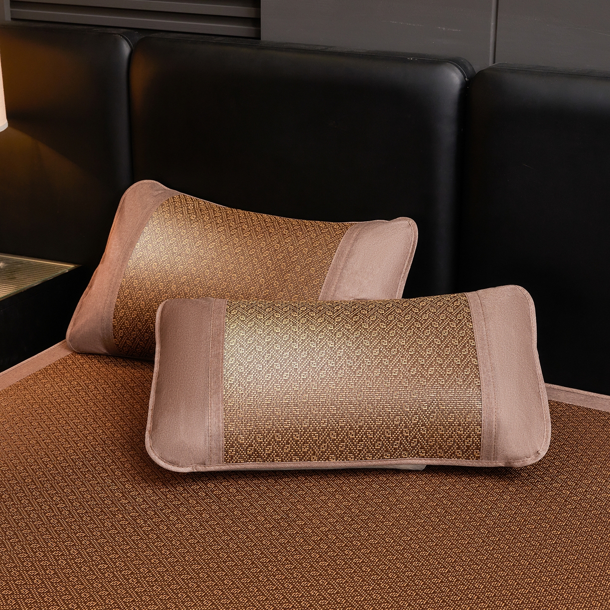 91家纺网 家纺一手货源 找家纺 （总）绒艺席业 2026新款加密古香玉床笠款藤席凉席席子