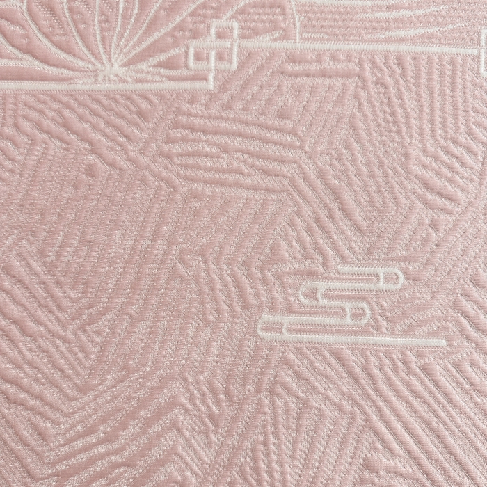 91家纺网 家纺一手货源 找家纺 绒艺席业 2026年新款立体浮雕工艺正宗凉感豆豆席凉席席子-平铺款 豆豆荷塘月色-粉色