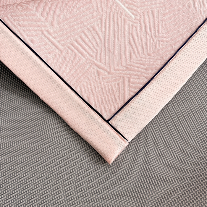 91家纺网 家纺一手货源 找家纺 绒艺席业 2026年新款立体浮雕工艺正宗凉感豆豆席凉席席子-平铺款 豆豆荷塘月色-粉色