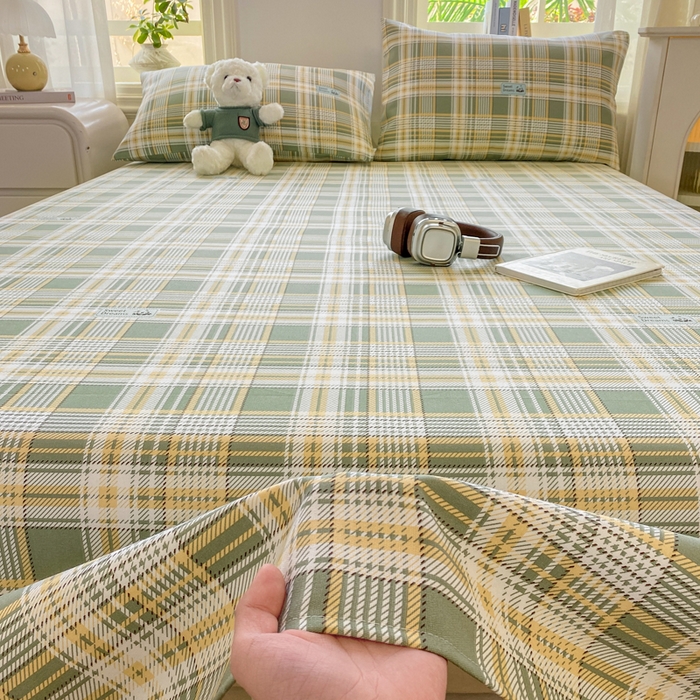 91家纺网 家纺一手货源 找家纺 漫仙阁家纺 2026新款老粗布床单系列 盼盼熊