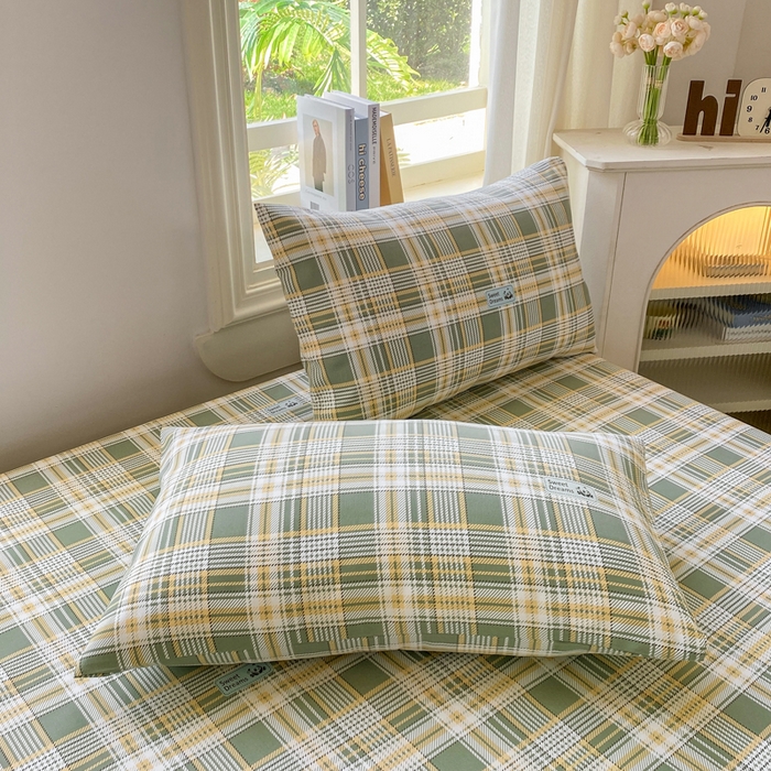 91家纺网 家纺一手货源 找家纺 漫仙阁家纺 2026新款老粗布床单系列 盼盼熊