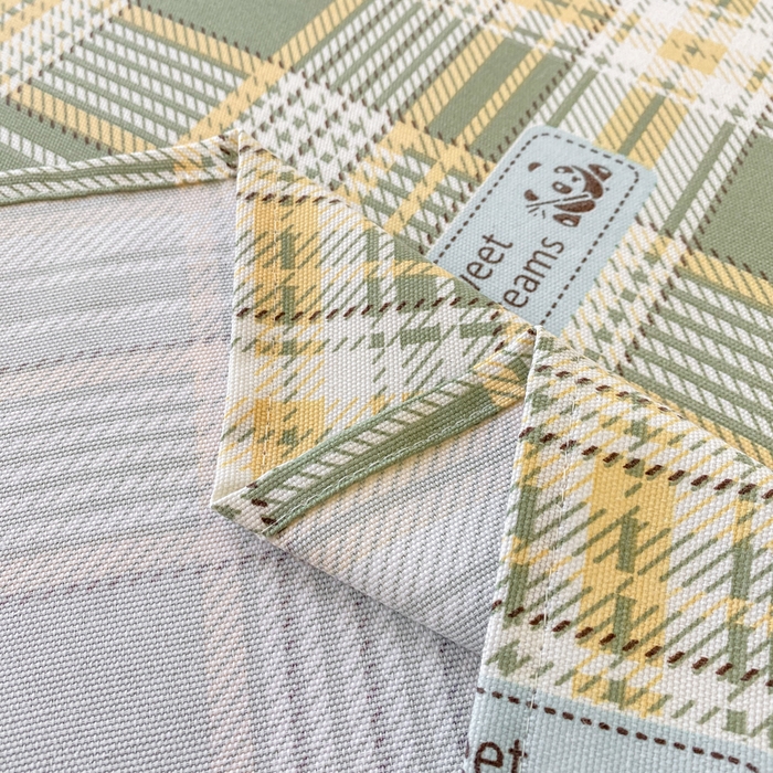 91家纺网 家纺一手货源 找家纺 漫仙阁家纺 2026新款老粗布床单系列 盼盼熊