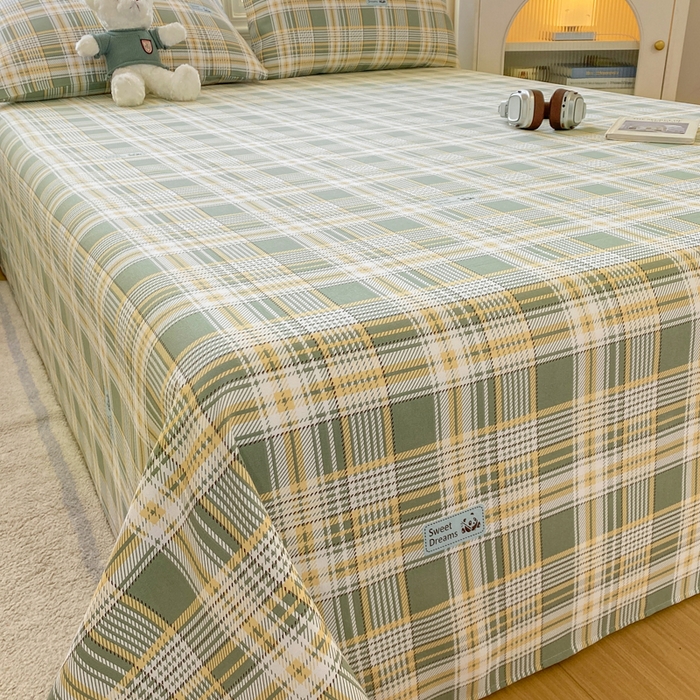 91家纺网 家纺一手货源 找家纺 漫仙阁家纺 2026新款老粗布床单系列 盼盼熊