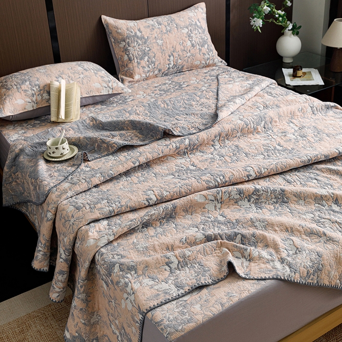 91家纺网 家纺一手货源 找家纺 （总）悦然毛巾被 2026新款全棉三层纱A类多功能毛巾被休闲毯夏被床盖床单