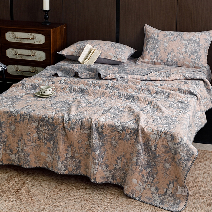 91家纺网 家纺一手货源 找家纺 （总）悦然毛巾被 2026新款全棉三层纱A类多功能毛巾被休闲毯夏被床盖床单