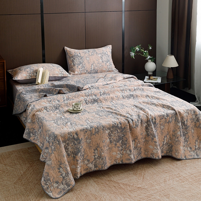 91家纺网 家纺一手货源 找家纺 （总）悦然毛巾被 2026新款全棉三层纱A类多功能毛巾被休闲毯夏被床盖床单