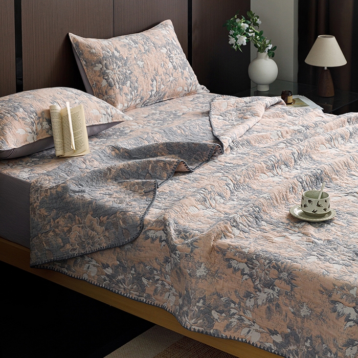 91家纺网 家纺一手货源 找家纺 （总）悦然毛巾被 2026新款全棉三层纱A类多功能毛巾被休闲毯夏被床盖床单