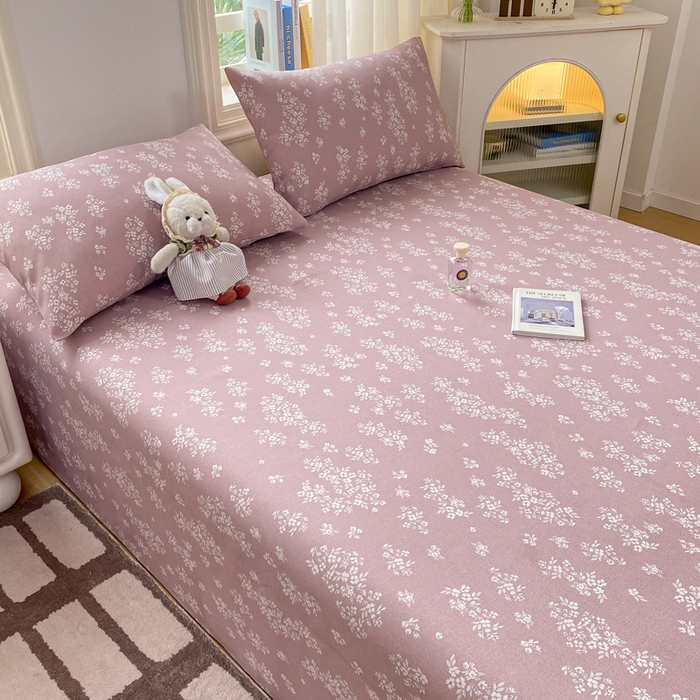 91家纺网 家纺一手货源 找家纺 漫仙阁家纺 2026新款老粗布床单系列 浅春