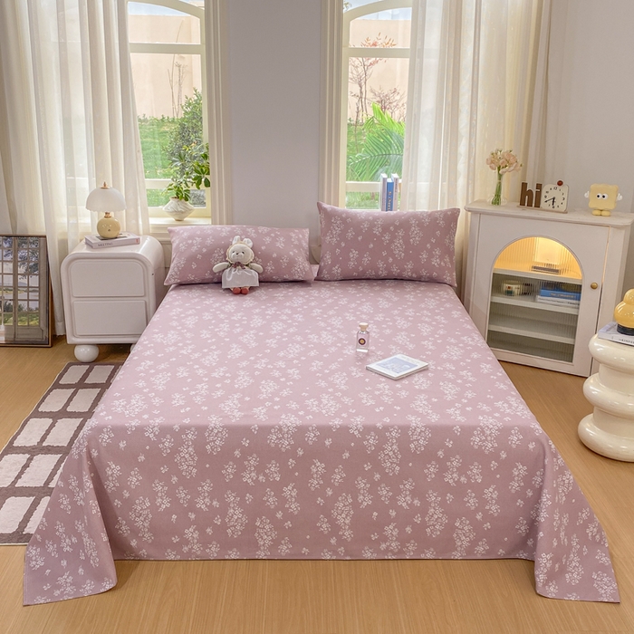 91家纺网 家纺一手货源 找家纺 漫仙阁家纺 2026新款老粗布床单系列 浅春