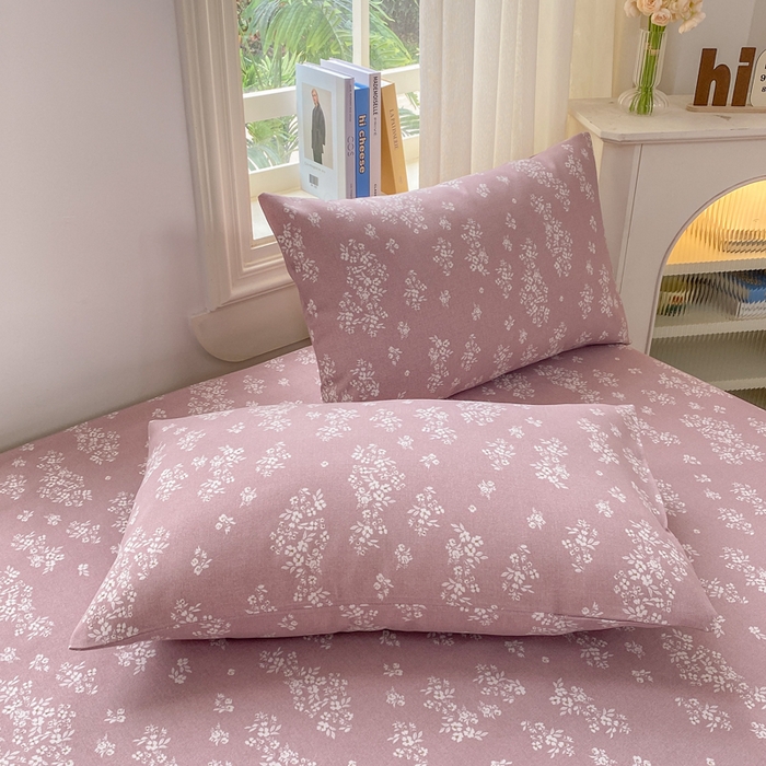 91家纺网 家纺一手货源 找家纺 漫仙阁家纺 2026新款老粗布床单系列 浅春