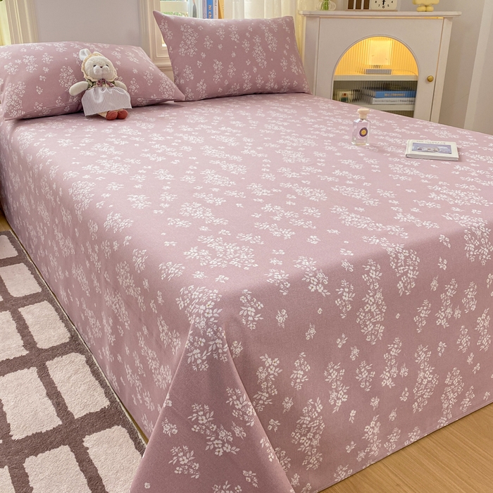 91家纺网 家纺一手货源 找家纺 漫仙阁家纺 2026新款老粗布床单系列 浅春