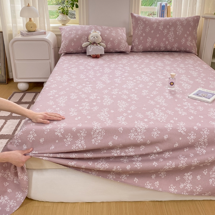 91家纺网 家纺一手货源 找家纺 漫仙阁家纺 2026新款老粗布床单系列 浅春