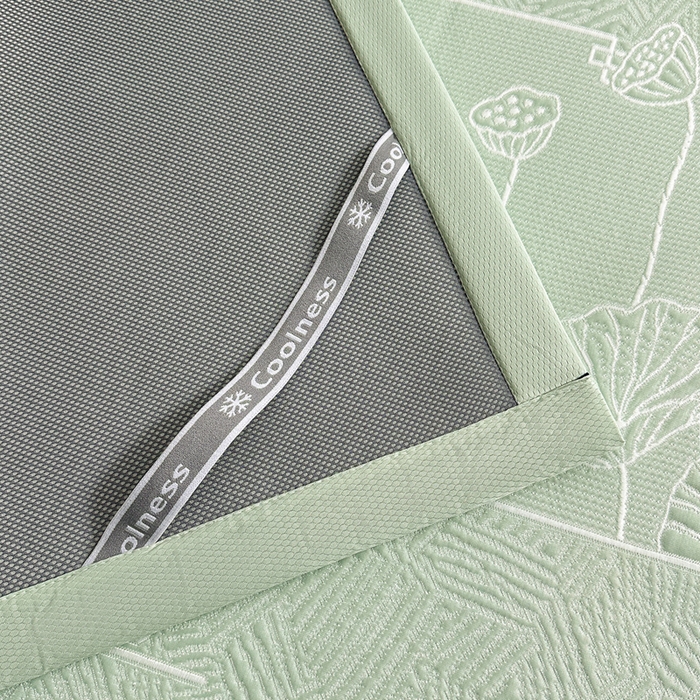 91家纺网 家纺一手货源 找家纺 绒艺席业 2026年新款立体浮雕工艺正宗凉感豆豆席凉席席子-平铺款 豆豆荷塘月色-绿色