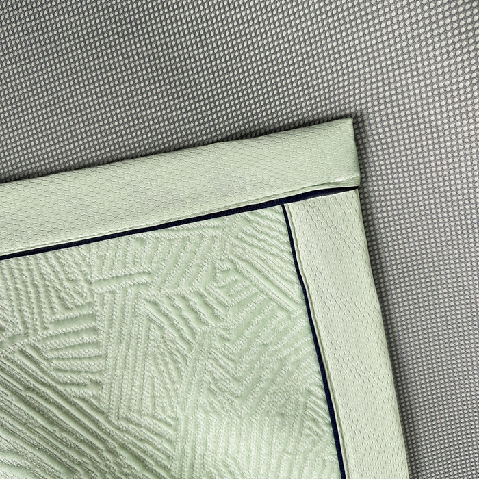 91家纺网 家纺一手货源 找家纺 绒艺席业 2026年新款立体浮雕工艺正宗凉感豆豆席凉席席子-平铺款 豆豆荷塘月色-绿色