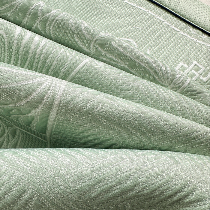 91家纺网 家纺一手货源 找家纺 绒艺席业 2026年新款立体浮雕工艺正宗凉感豆豆席凉席席子-平铺款 豆豆荷塘月色-绿色