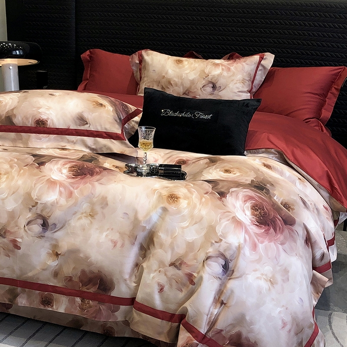 91家纺网 家纺一手货源 找家纺 （总）2024新款高支数码印花四件套