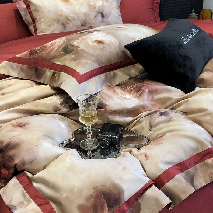 91家纺网 家纺一手货源 找家纺 （总）2024新款高支数码印花四件套