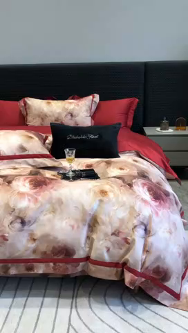 91家纺网 家纺一手货源 找家纺 （总）2024新款高支数码印花四件套