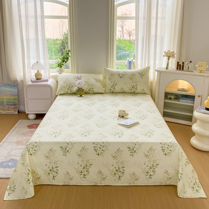 91家纺网 家纺一手货源 找家纺 漫仙阁家纺 2026新款老粗布床单系列 微风徐徐